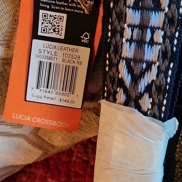 The Sak Black Leather Bag with Blue Strap - Picture 3 of 6